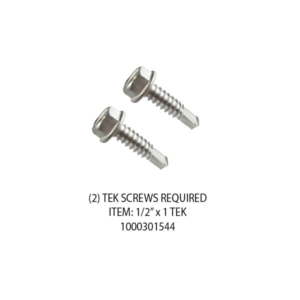 Hardware for Overlap Crossbars - (2) Tek Screws