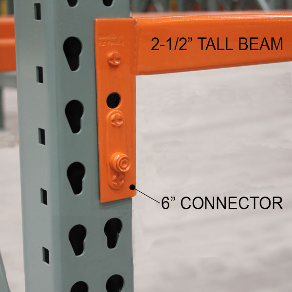@.5" Slender Pallet Rack Beam with Low-Profile