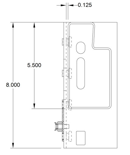 5.5" beam on 8" Beam Connector