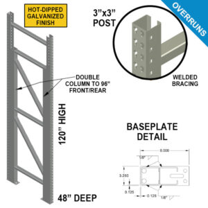 48" x 120" Galvanized Upright
