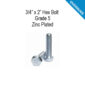 PH3/4-10X2HEXBOLT GR5 ZP Hex Bolt 3/4-10 x 2 GR5 ZP